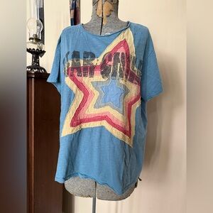 Retired Magnolia Pearl Appliques' Star Jersey Boyfriend Cut Tee NWT T-shirt